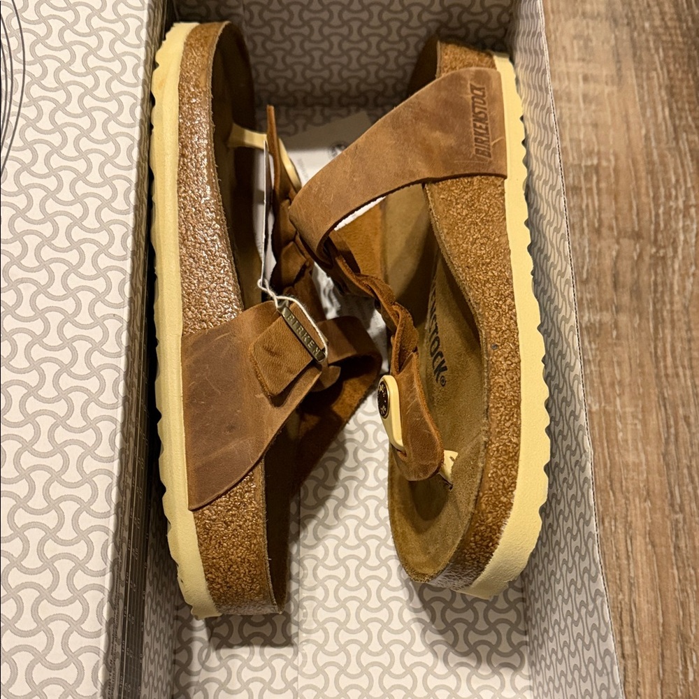 Birkenstock Tan Leather Braided Sandals